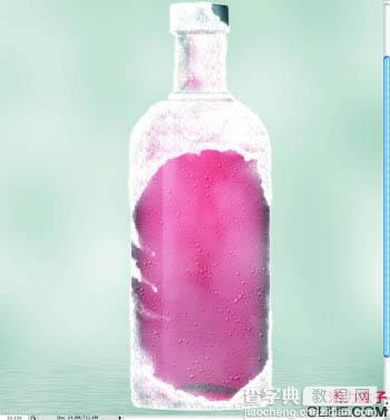 Photoshop为酒瓶表面加上急冻的冰霜19