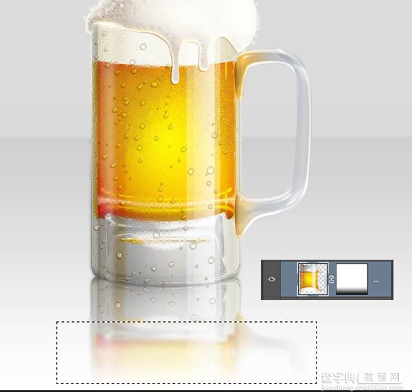 Photoshop制作一杯溢出泡沫的啤酒杯107