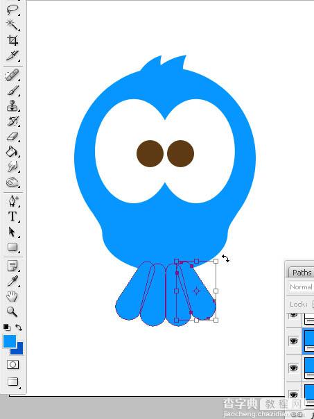 Photoshop打造Twitter可爱蓝色小鸟图标9