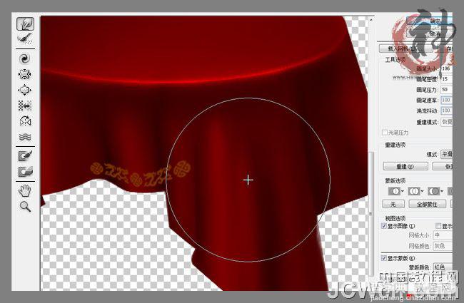 Photoshop设计制作一块华丽的红色桌布29