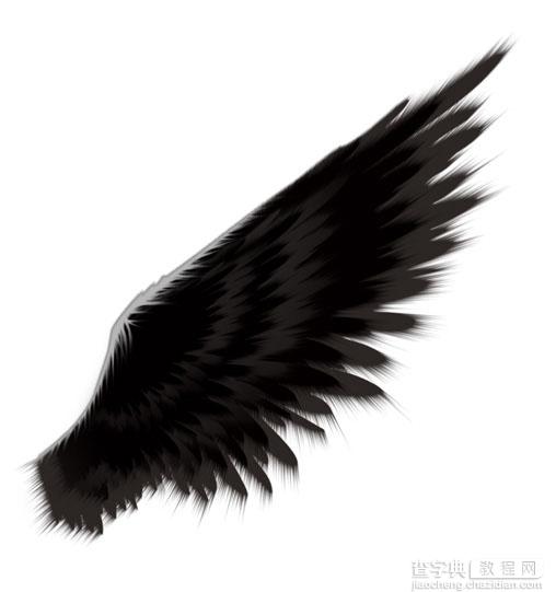 Photoshop打造个性的黑色翅膀19