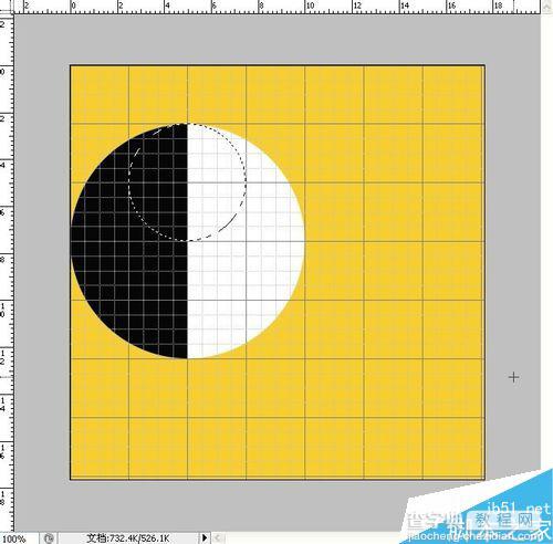 ps简单制作一个太极图案7