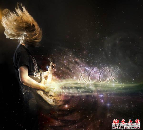 Photoshop设计制作出动感的摇滚音乐海报33