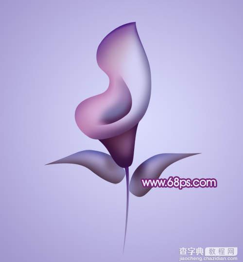 Photoshop设计制作出漂亮的紫色3D马蹄莲花朵31