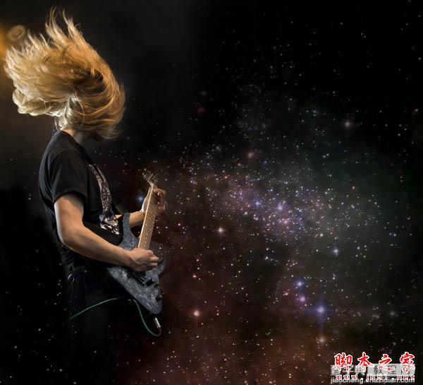 Photoshop设计制作出动感的摇滚音乐海报7