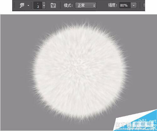 PS绘制一个白色毛毛球特效图7