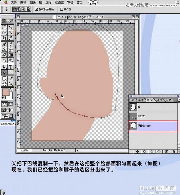 PhotoShop 鼠绘带面具的银发美女过程6