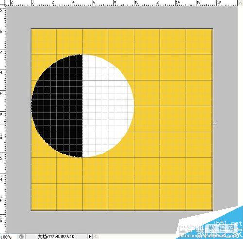 ps简单制作一个太极图案6