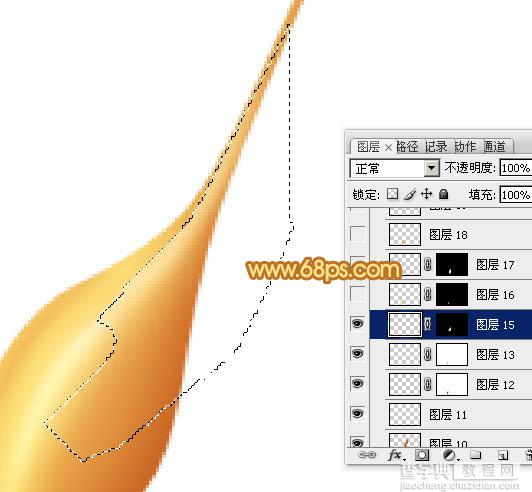 Photoshop设计制作出一串逼真的金色麦穗21