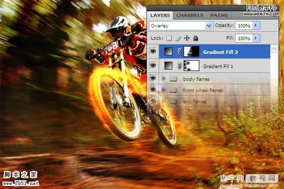 Photoshop 火速行驶的自行车23