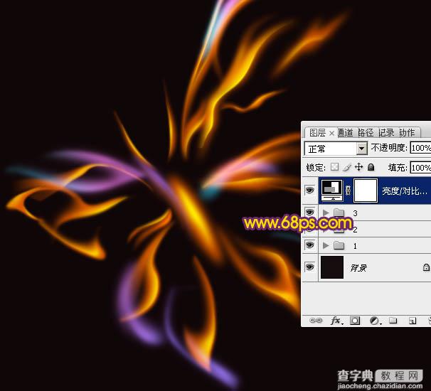 Photoshop制作简洁的火焰蝴蝶33