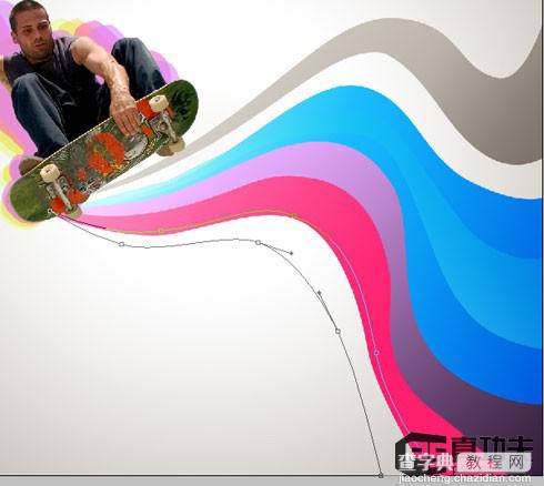 Photoshop 绚丽动感的滑板运动海报38