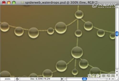 Photoshop打造挂满露珠的蜘蛛网17