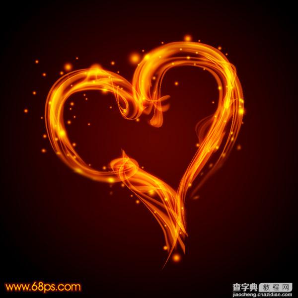 Photoshop为情人节打造出漂亮的火焰心形效果1