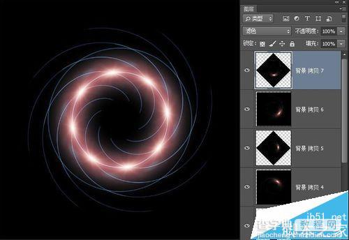 PS滤镜制作螺线炫彩背景光效11