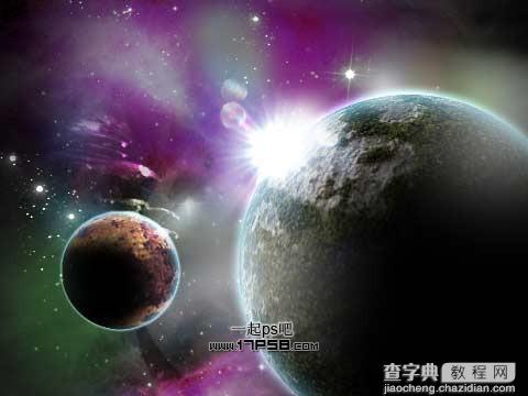 Photoshop打造一幅唯美的宇宙星球图21