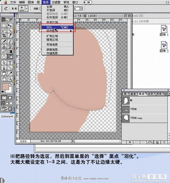 PhotoShop 鼠绘带面具的银发美女过程7