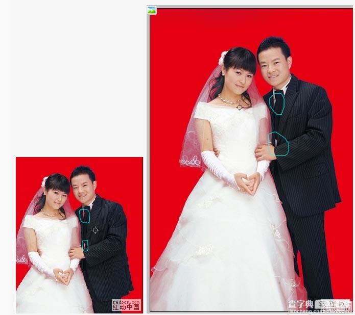 Photoshop简单背景的婚纱照抠图教程13