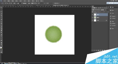 PS绘制一个毛茸茸的草绿色小球17