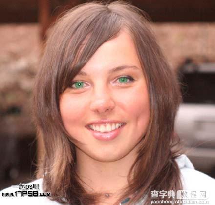 photoshop将把美女的黑色眼睛给变成草绿色的7