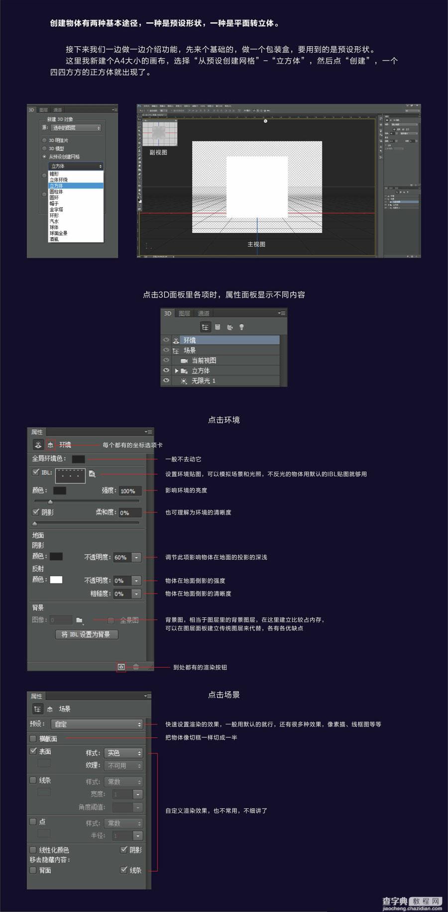 必须知道：PhotoShop CC 3D功能详细介绍（图文教程）第一期3