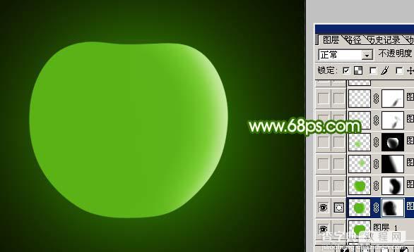 Photoshop 一个漂亮的青苹果8