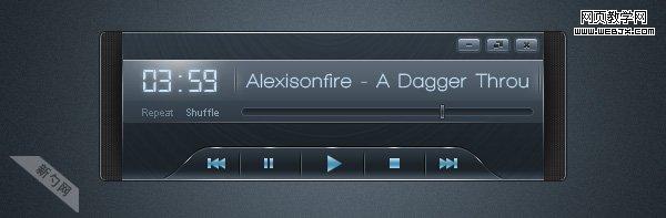 Photoshop 超酷的金属质感播放器31