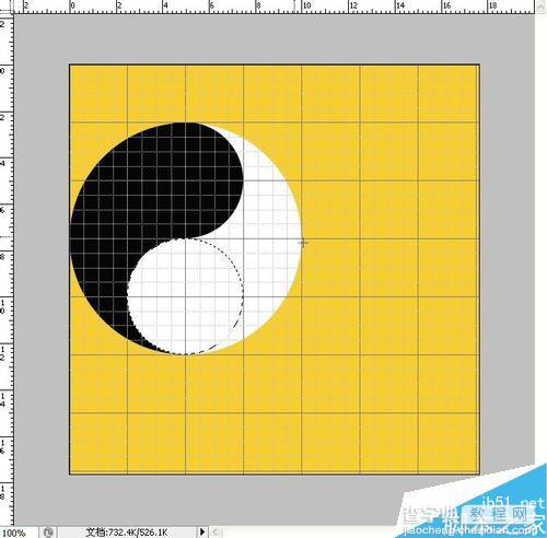 ps简单制作一个太极图案8