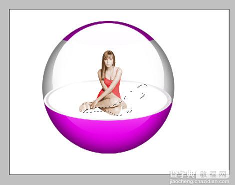 photoshop打造出透明玻璃球13