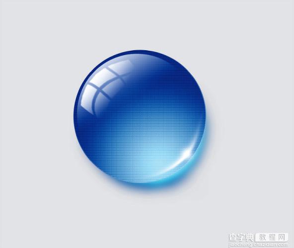 PhotoShop设计绘制出反光渐变的蓝色水晶玻璃球按钮教程1