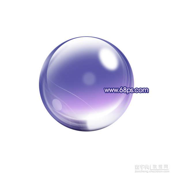 Photoshop制作出光感漂亮的紫色立体水晶球23
