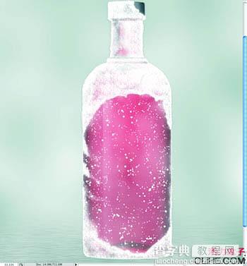 Photoshop为酒瓶表面加上急冻的冰霜18
