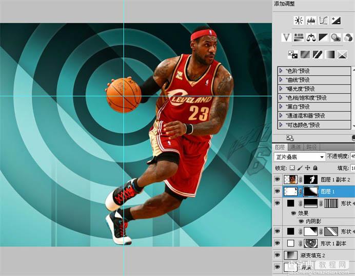 Photoshop制作精彩的篮球球星海报实例教程24
