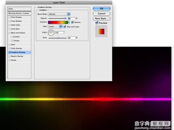 Photoshop 制作漂亮的彩线壁纸7