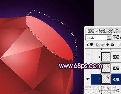 Photoshop打造一颗漂亮的红色钻石14