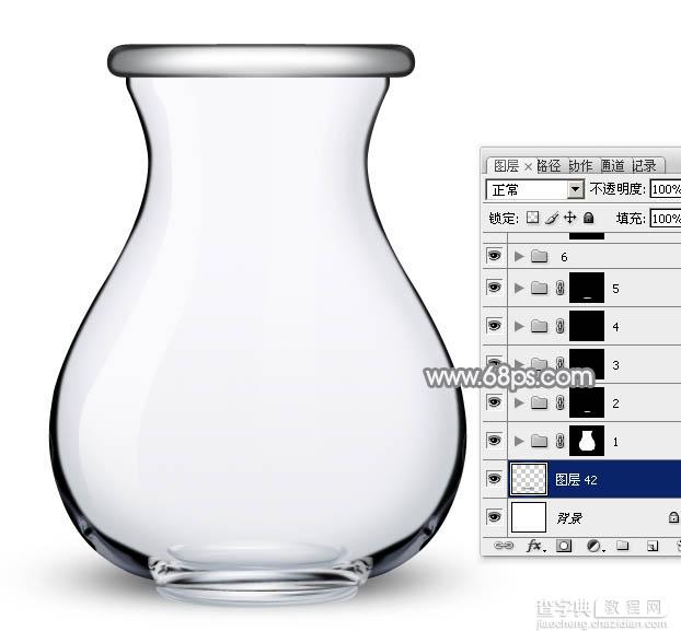 Photoshop制作逼真简单透明的玻璃缸21