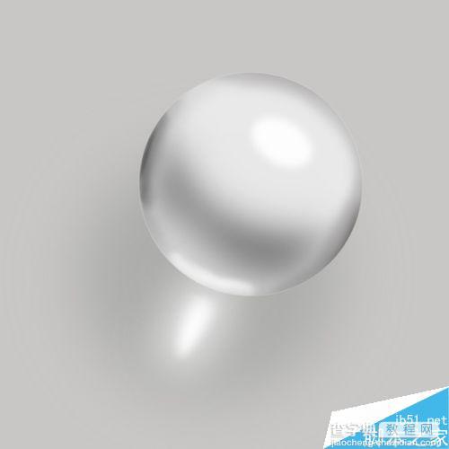 ps制作一个超逼真质感超强的白色水晶球1