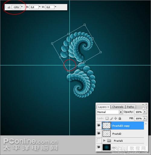 Photoshop自由变换工具制作分形图形教程10