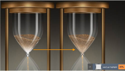Photoshop设计制作细腻逼真的古铜色沙漏77