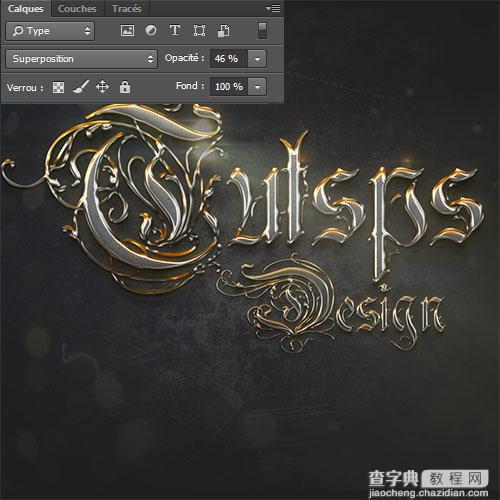 Photoshop创建华丽的哥特金属文字效果34