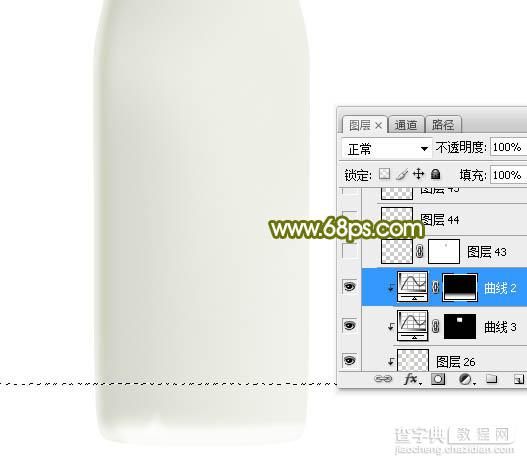 Photoshop制作一个逼真精致的牛奶瓶子14
