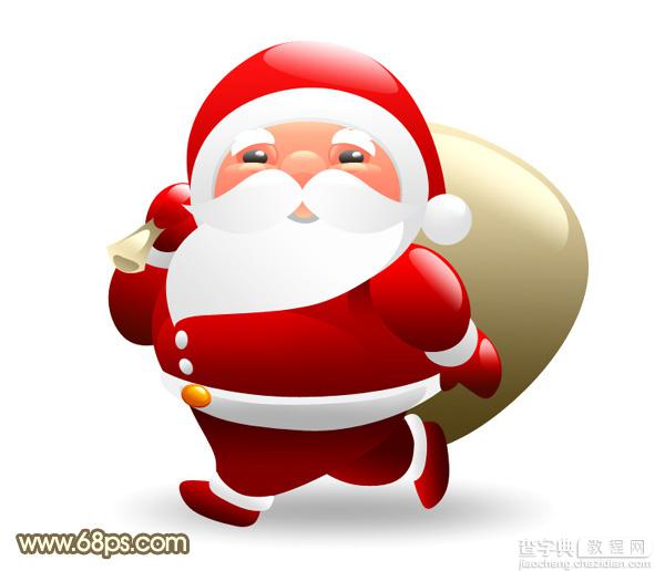 Photoshop打造可爱的红色卡通圣诞老人1