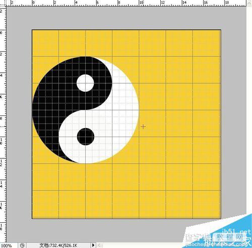 ps简单制作一个太极图案10