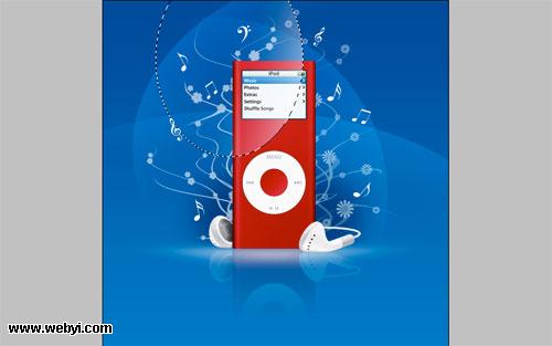 Photoshop 简洁时尚的Ipod平面广告28