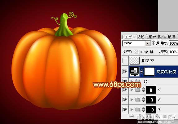 Photoshop设计制作漂亮的万圣节南瓜39