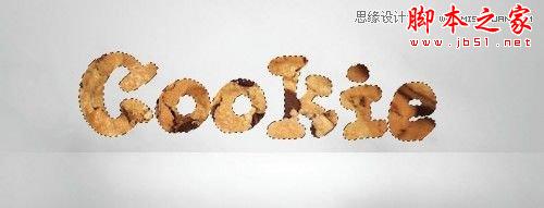 Photoshop CS6设计制作可口的饼干文字特效10