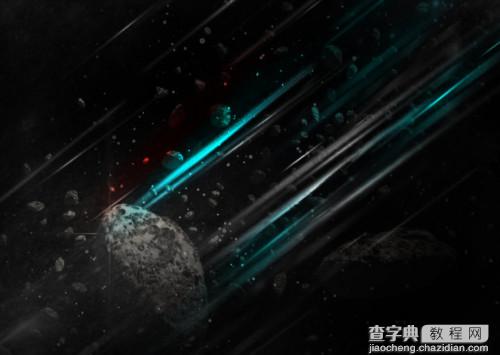 PS制作星空中抽象科幻能量光束特效19