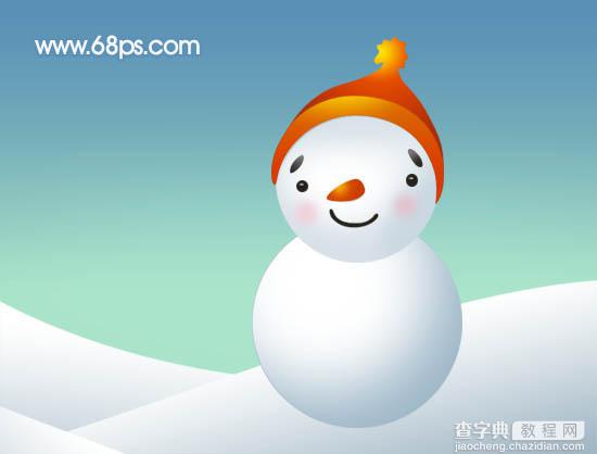 Photoshop 可爱的卡通雪人20