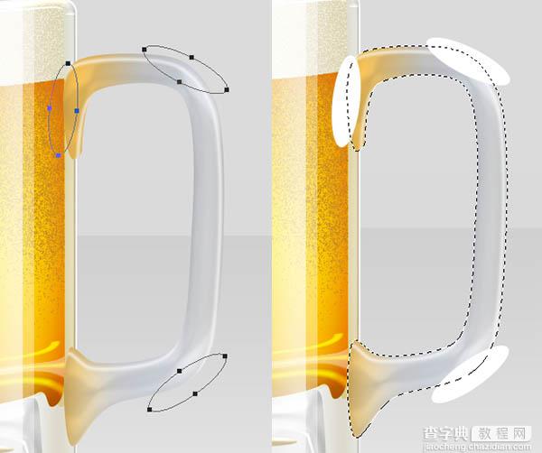 Photoshop制作一杯溢出泡沫的啤酒杯59