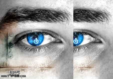 Photoshop打造发光的蓝色数码眼睛13